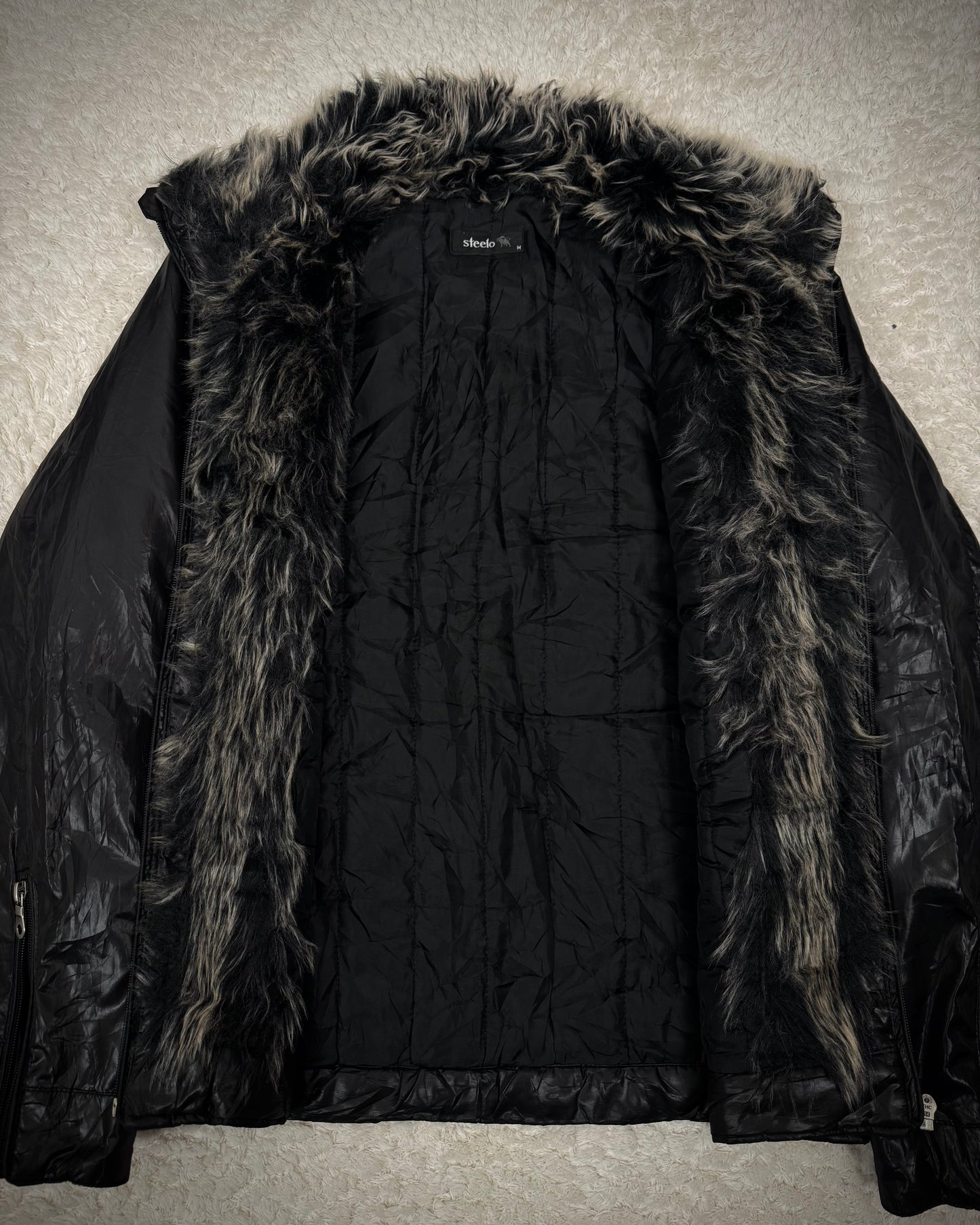 Steelo Fur Collar Lined Lightweight Puffer Jacket