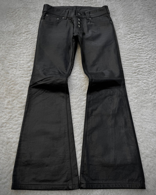 Tornado Mart Flared Buffalo Leather Pants