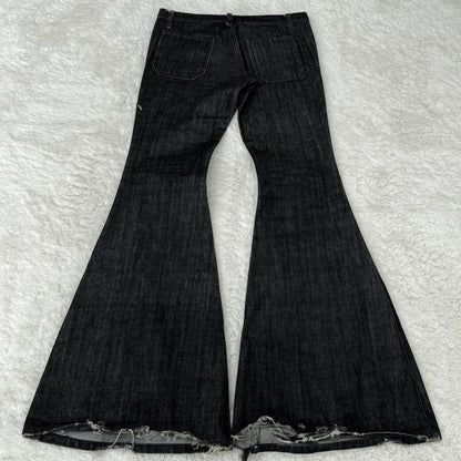 DeeDee Dark Heel Bite Bell Bottom Denim Pants