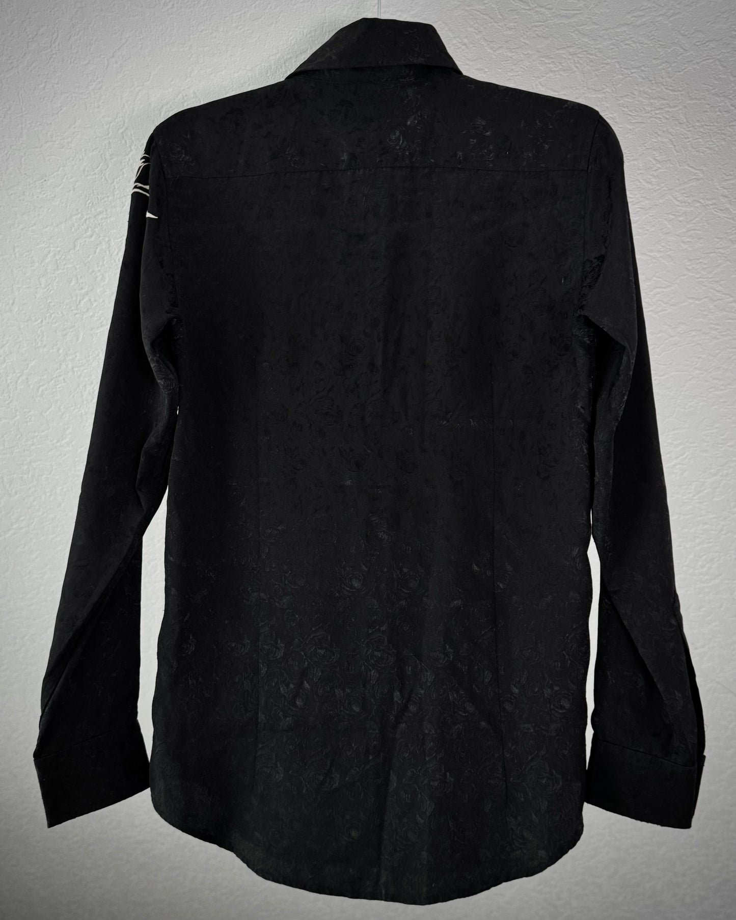 Tornado Mart Tribal Embroidery Floral Button Up Shirt