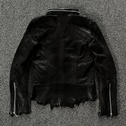 14th Addiction Cross Zip Leather Jacket