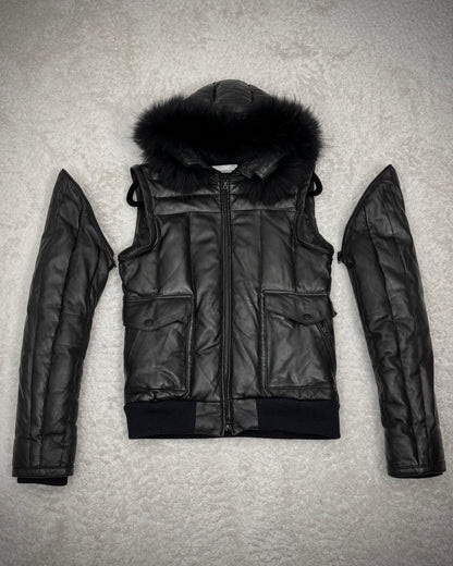 Sergeant Salute Transformable Raccoon Fur Puffer Jacket