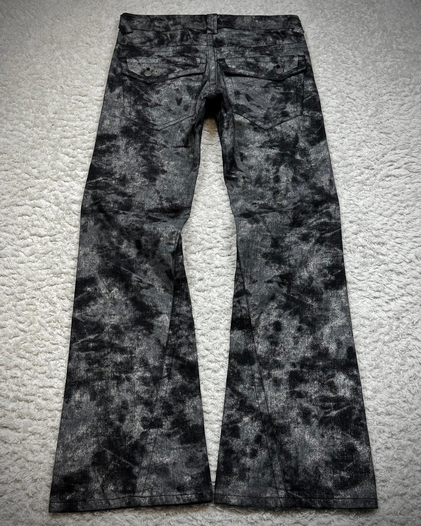 Tornado Mart Luster Ash Washed Spiral Flared Pants
