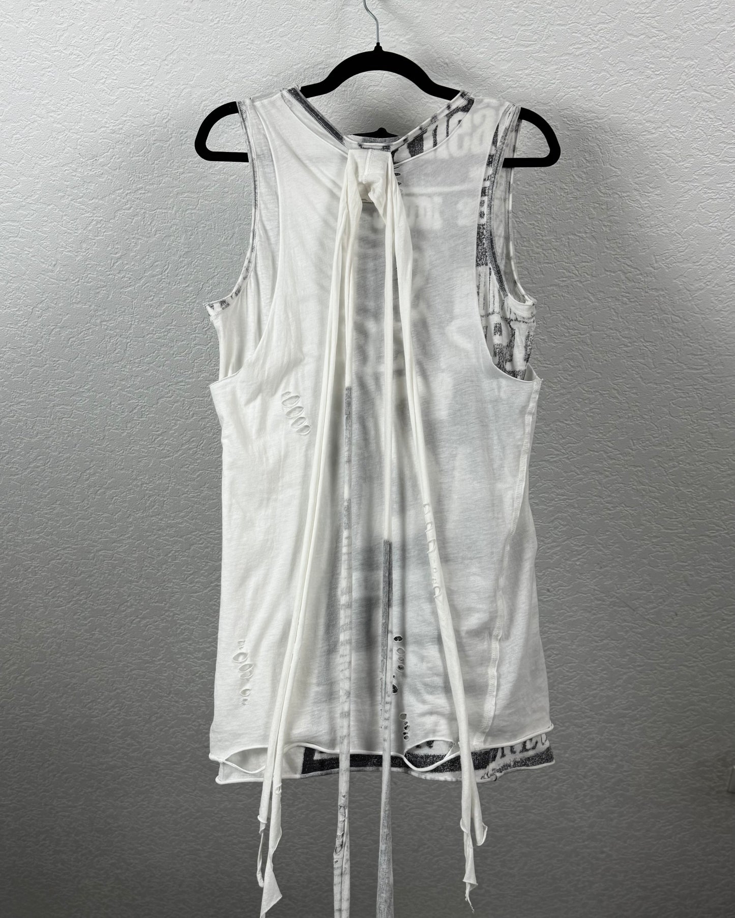 Share Spirit Double Layered String Attachments Tank Top