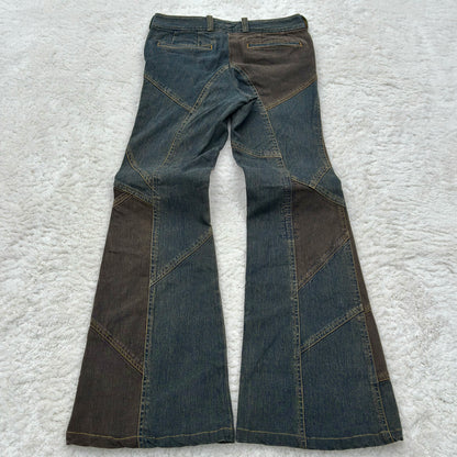 Tornado Mart Patchwork Flared Denim