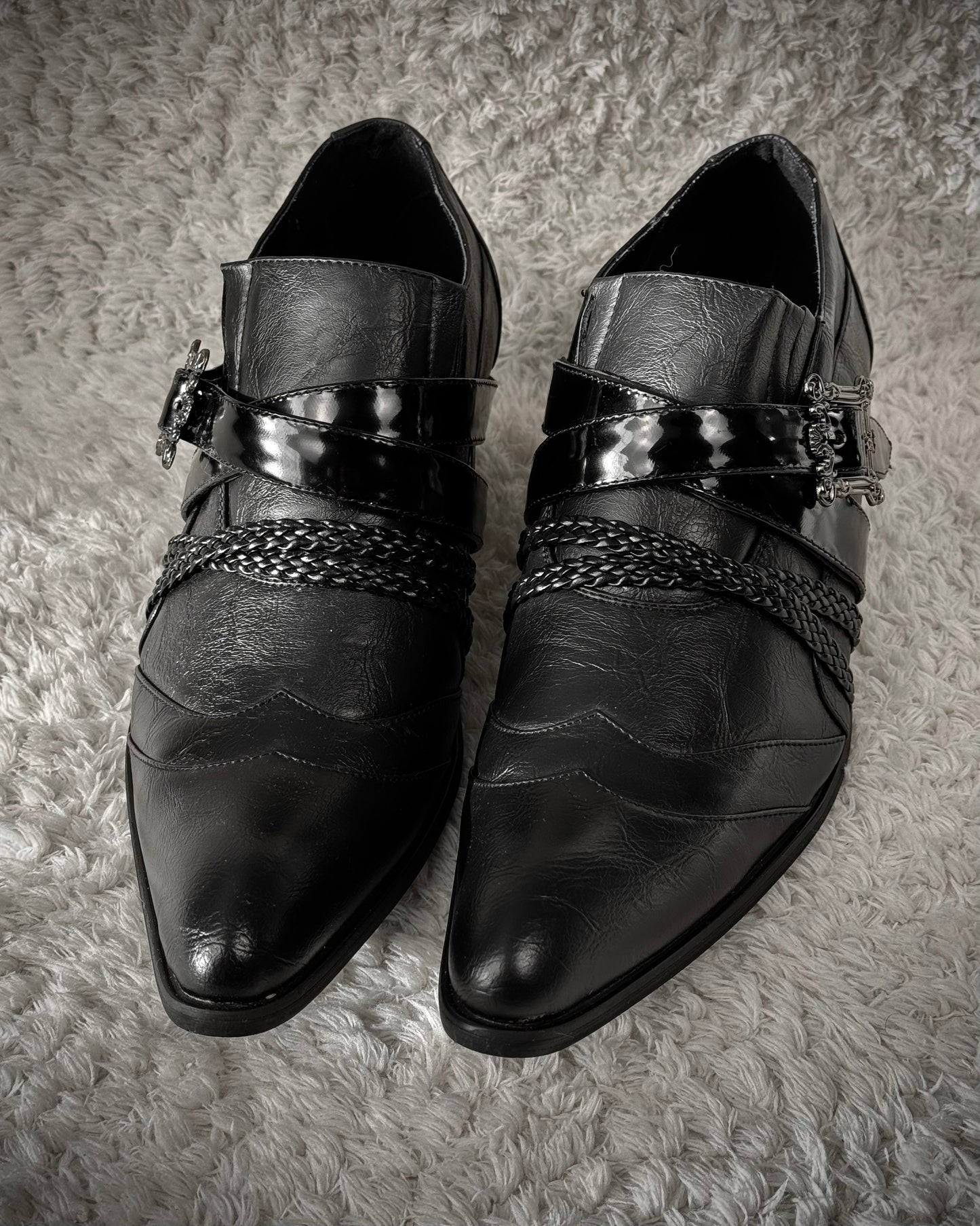 Boredom Belted Pointed Dress Boots