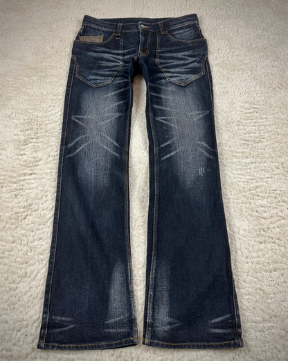 Hide Aways Vintage Leather Pocket Bootcut Denim