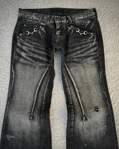 Jack Rose x Luv Maison Mechanic Hardware Flared Jeans