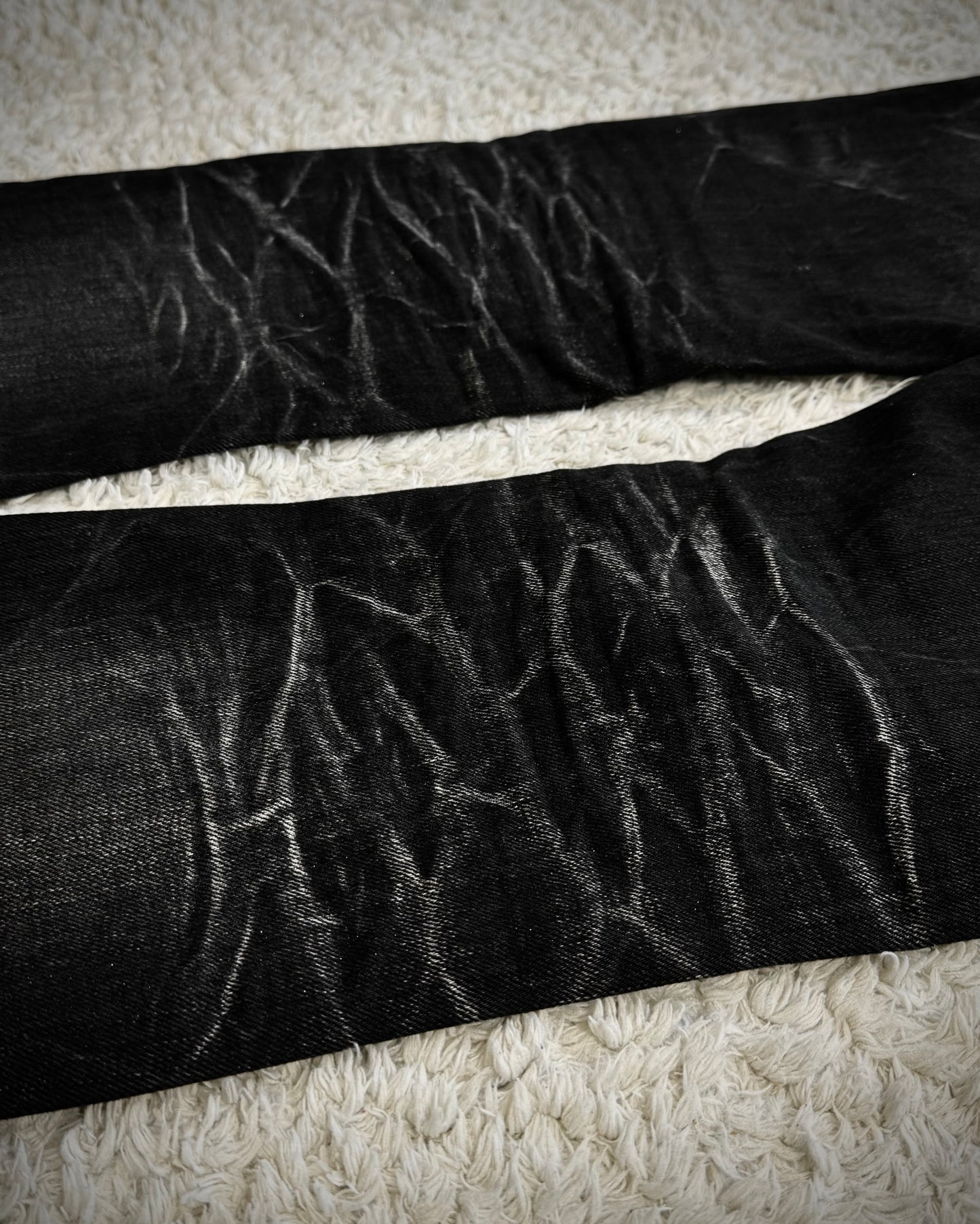 Fuga Whisker Washed Luster Flared Jeans