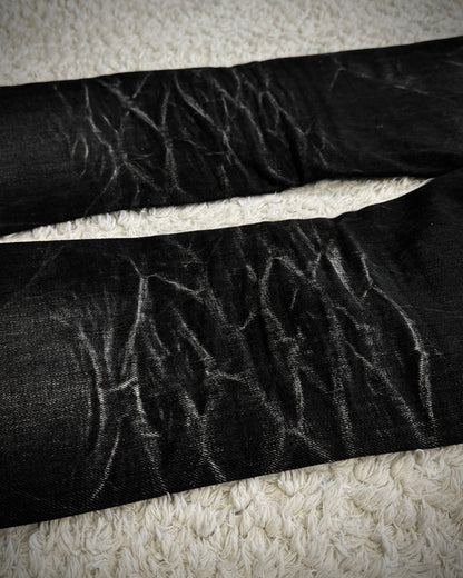 Fuga Whisker Washed Luster Flared Jeans