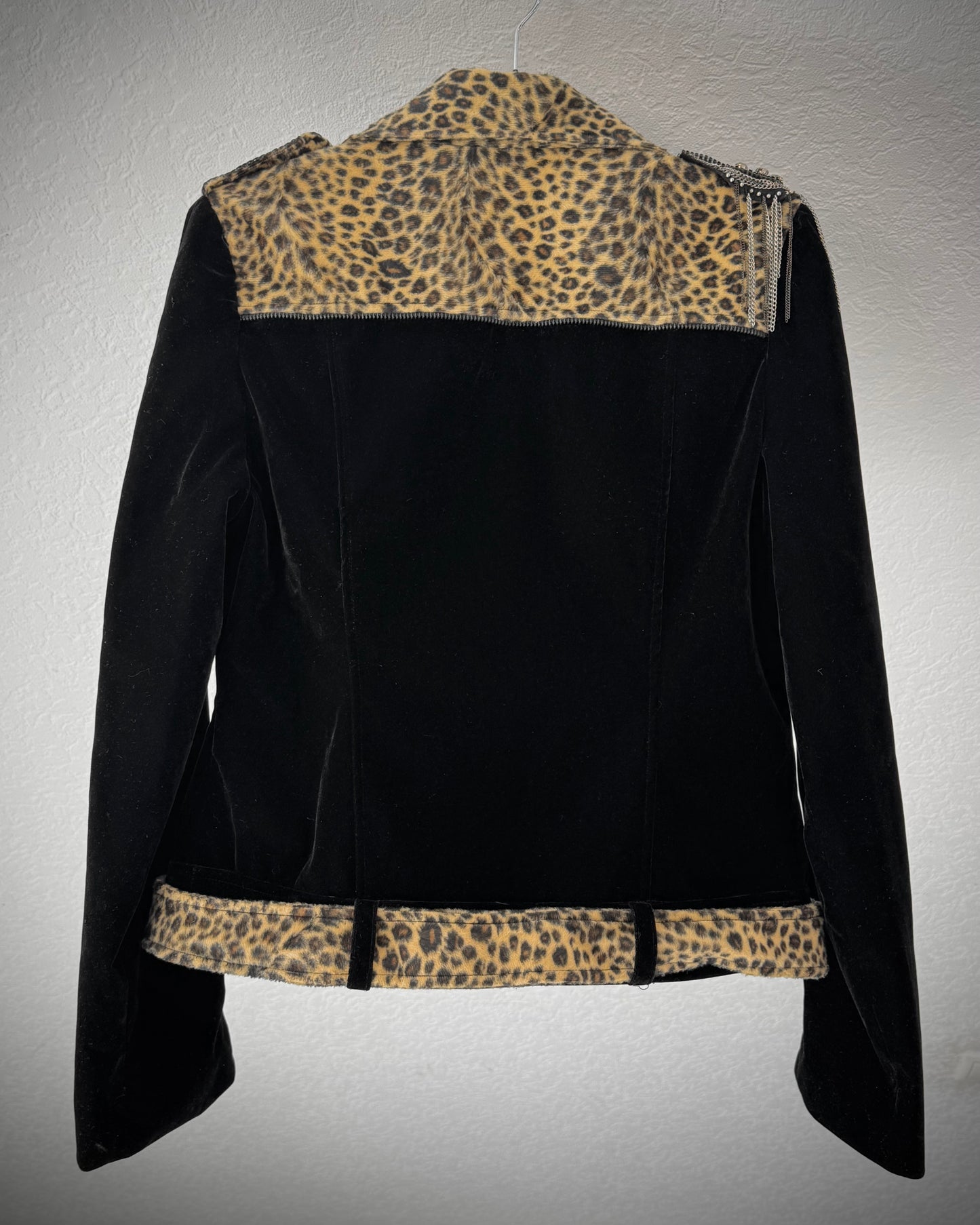 Pentagramme Leopard Chained Rockstar Jacket