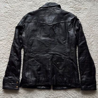 Tornado Mart Sheepskin Leather Patchwork Jacket