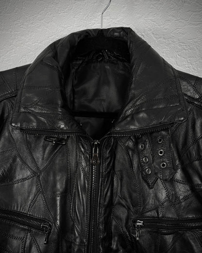 Ville D’Espoir Scar Stitched Leather Patchwork Jacket