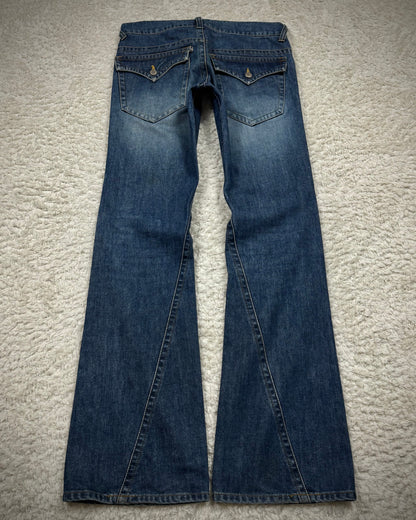 Tornado Mart Flap Pocket Spiral Flared Denim