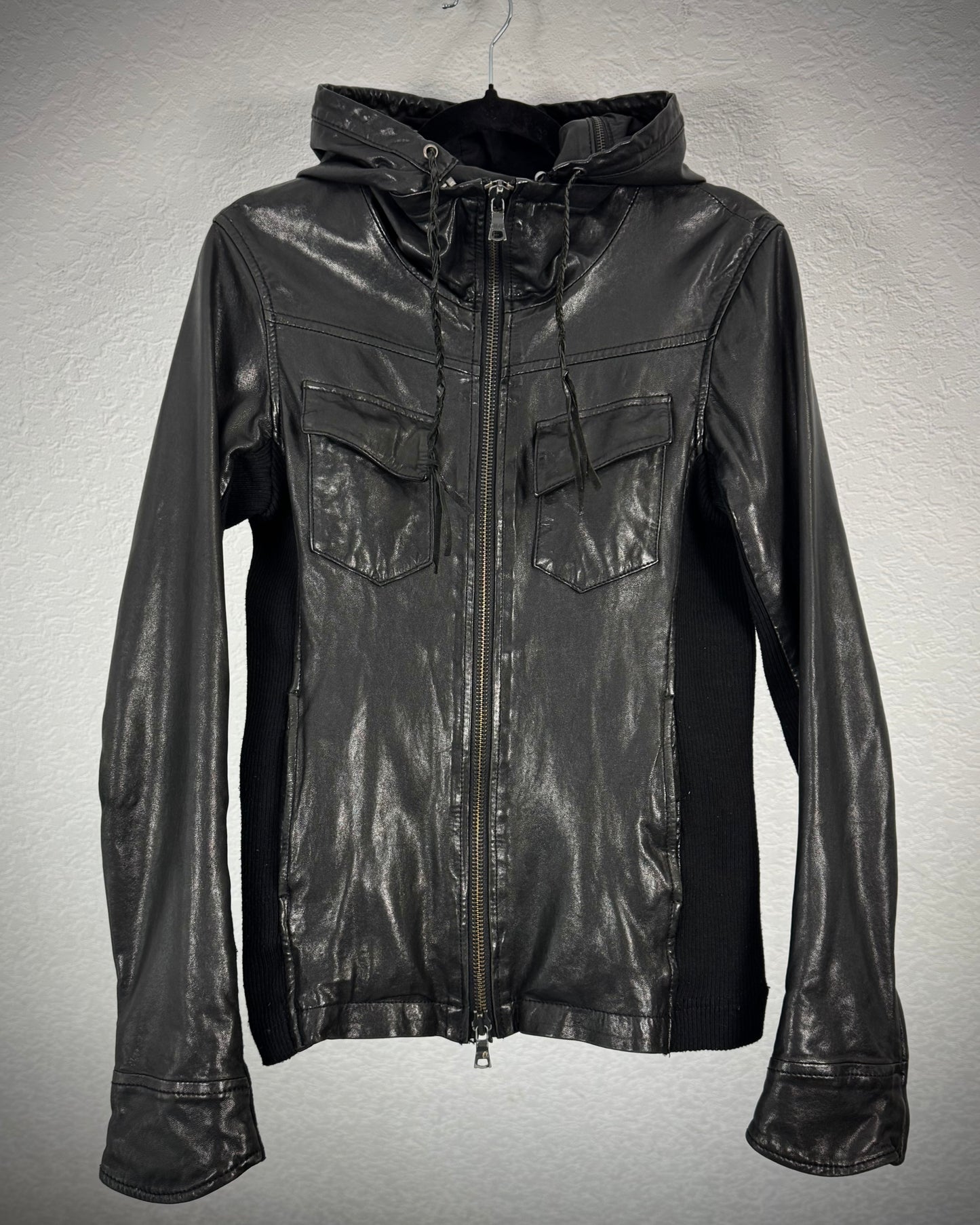 Buffalo Bobs Ninja Hooded Leather Jacket