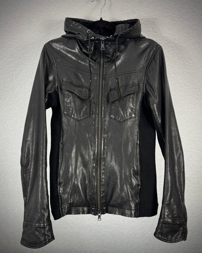 Buffalo Bobs Ninja Hooded Leather Jacket