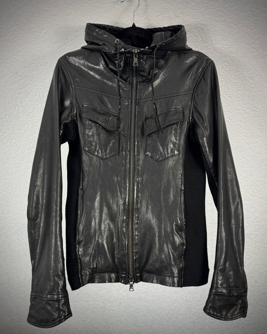 Buffalo Bobs Ninja Hooded Leather Jacket