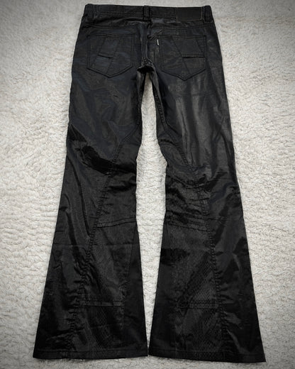 Tornado Mart Python Luster Flared Pants