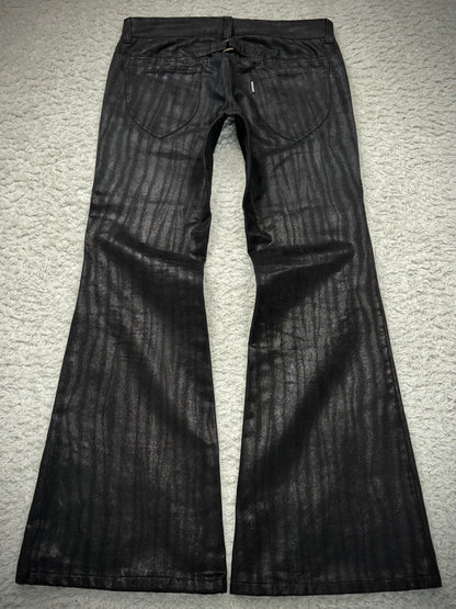 Tornado Mart Stingray Waxed Luster Flared Pants