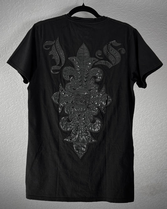 J. Steger Studded Leather Patches T-Shirt