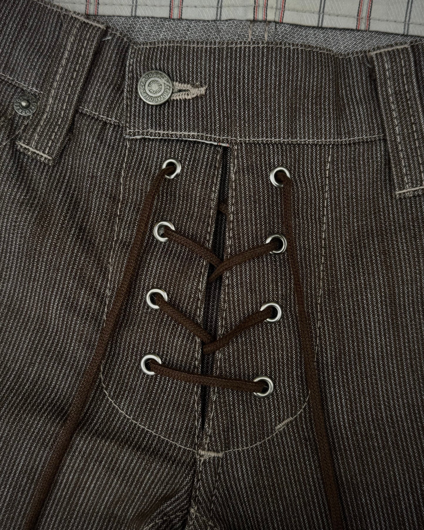 Tornado Mart Vintage Lace Up Flared Pants