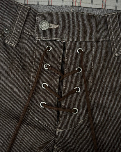 Tornado Mart Vintage Lace Up Flared Pants