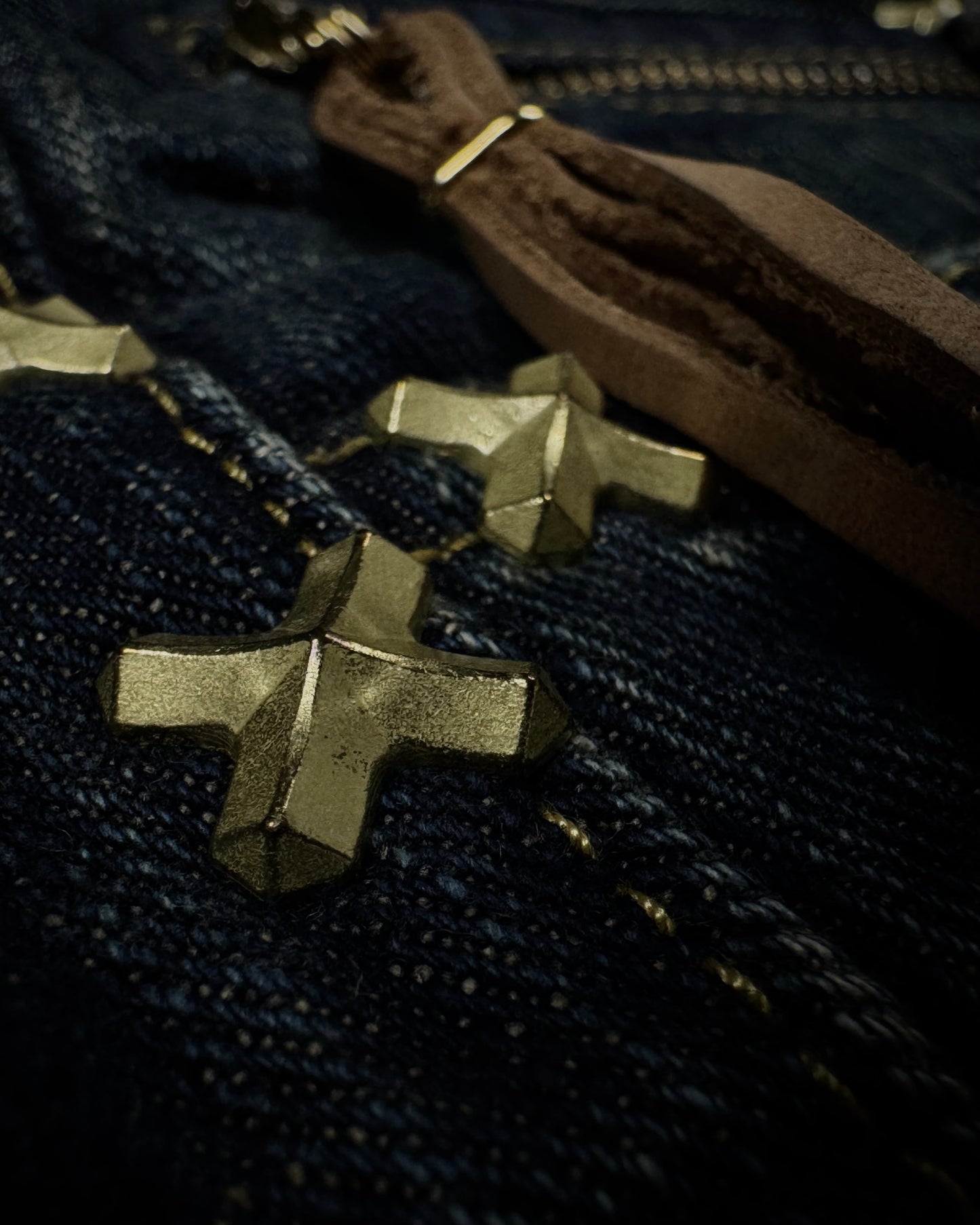 Lee Cross Studded Spiral Flared Jeans