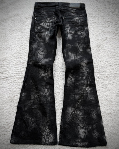 Tornado Mart Python Shadow Flared Jeans