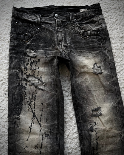 Lowbox Luster Splatter Honeycomb Bootcut Jeans