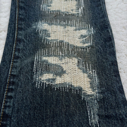 Fuga Distressed Boro Repair Flared Jeans