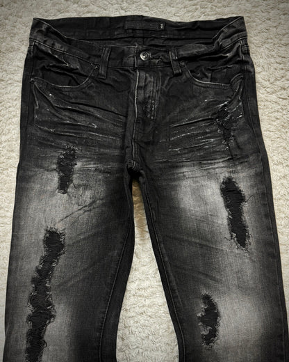 Fuga Waxed Clawmarks Coated Bootcut Jeans
