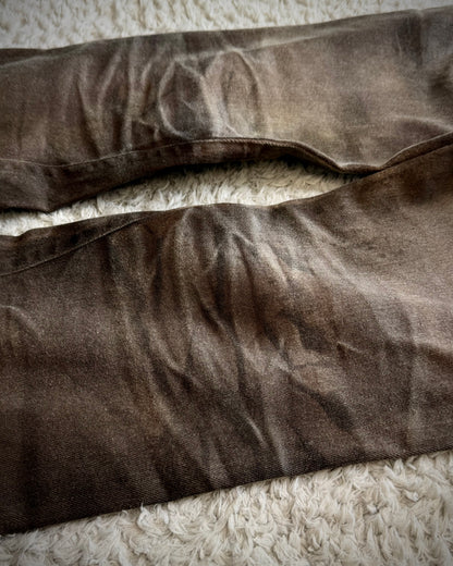 Tornado Mart Flap Mud Whisker Washed Spiral Flared Jeans