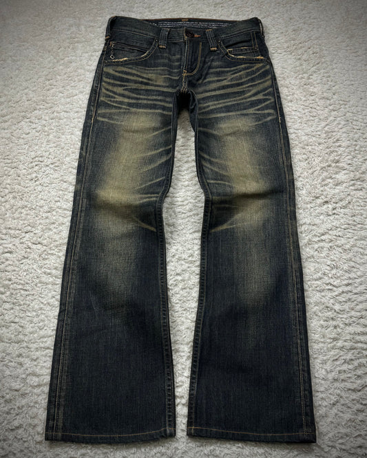 Levi’s 507 Mud Whisker Washed Studded Bootcut Jeans