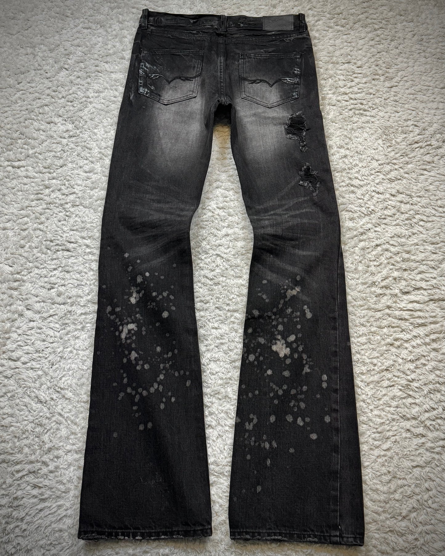 Fuga Waxed Clawmarks Coated Bootcut Jeans