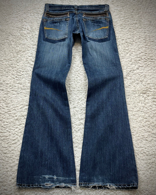 Edge Rupert Vintage Zippered Flared Jeans
