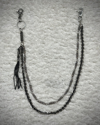 Jack Rose Double Layered Fleur De Lis Wallet Chain