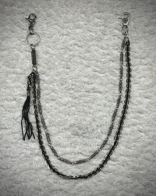 Jack Rose Double Layered Fleur De Lis Wallet Chain