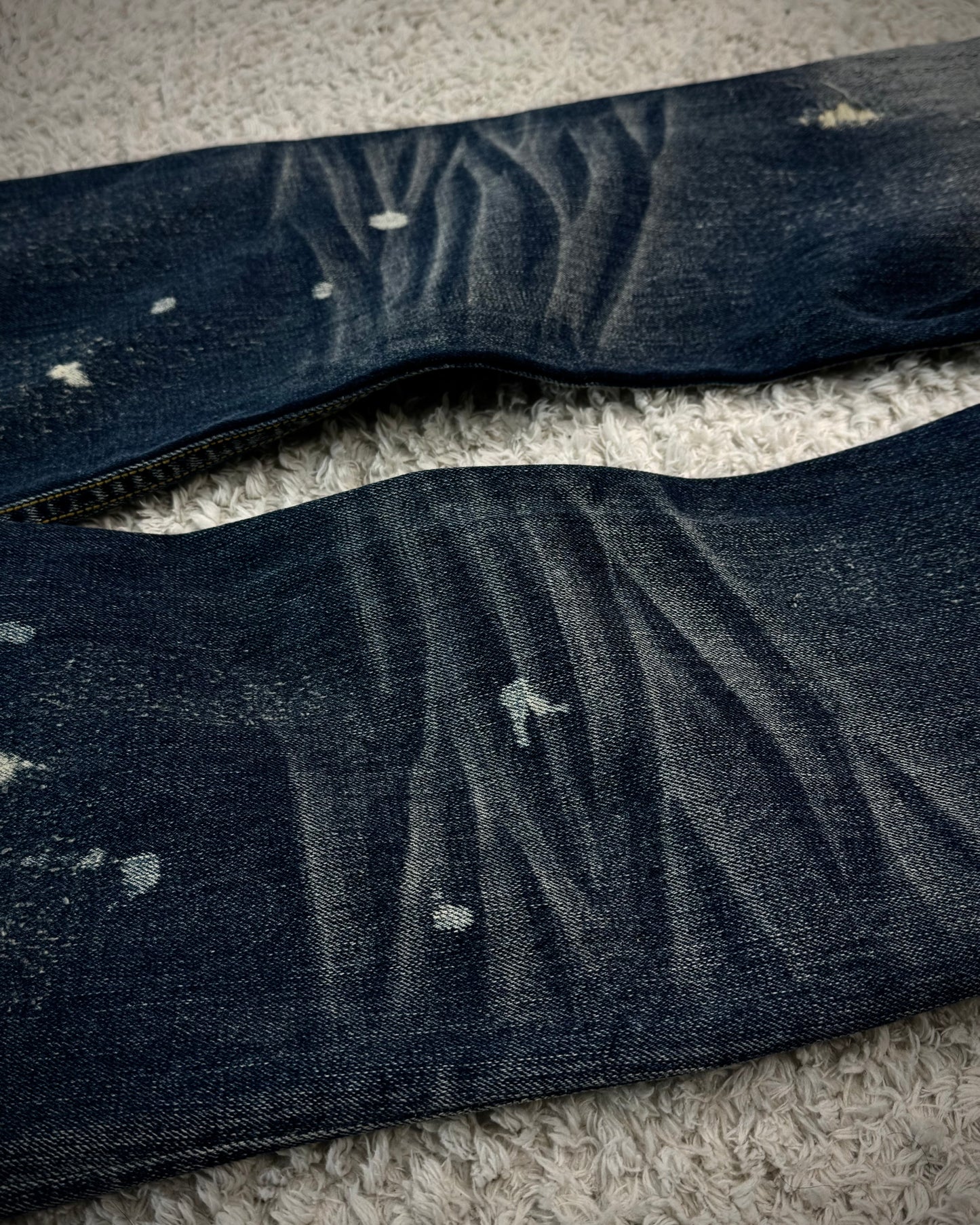 Tornado Mart Stitch Repaired Distressing Clawmarks Flared Jeans