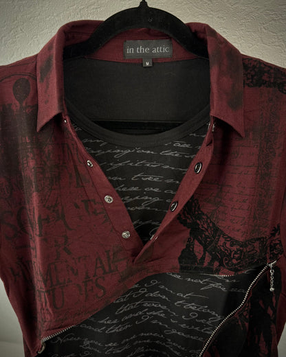 In The Attic Double Layered Poem Polo Shirt