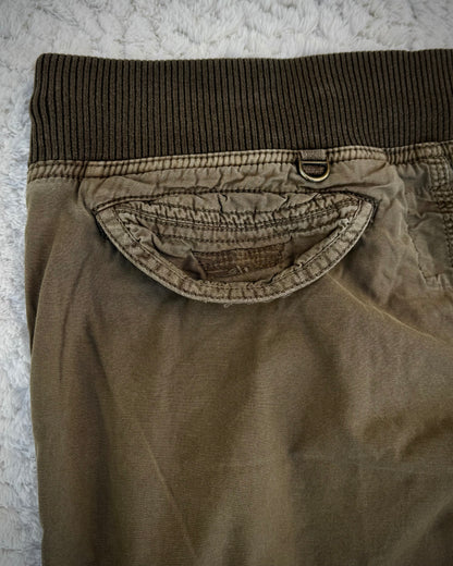 G.O.A Khaki Military Flared Cargo Pants