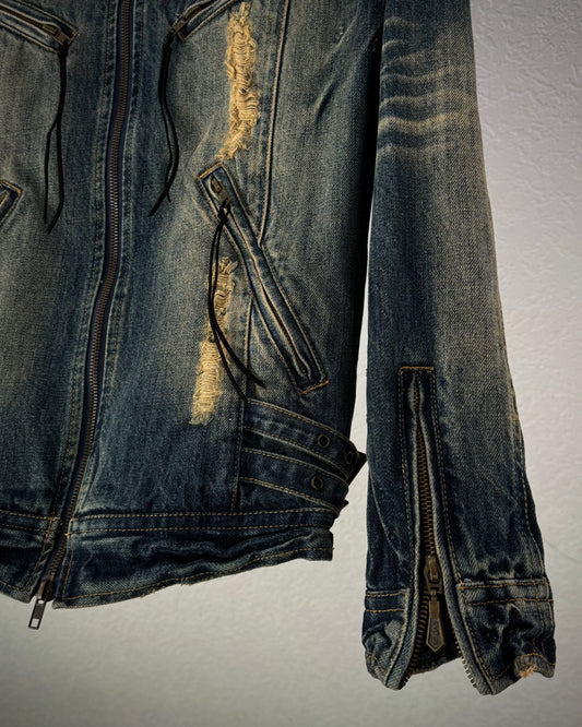 Midas Mud Wash Distressed Denim Jacket