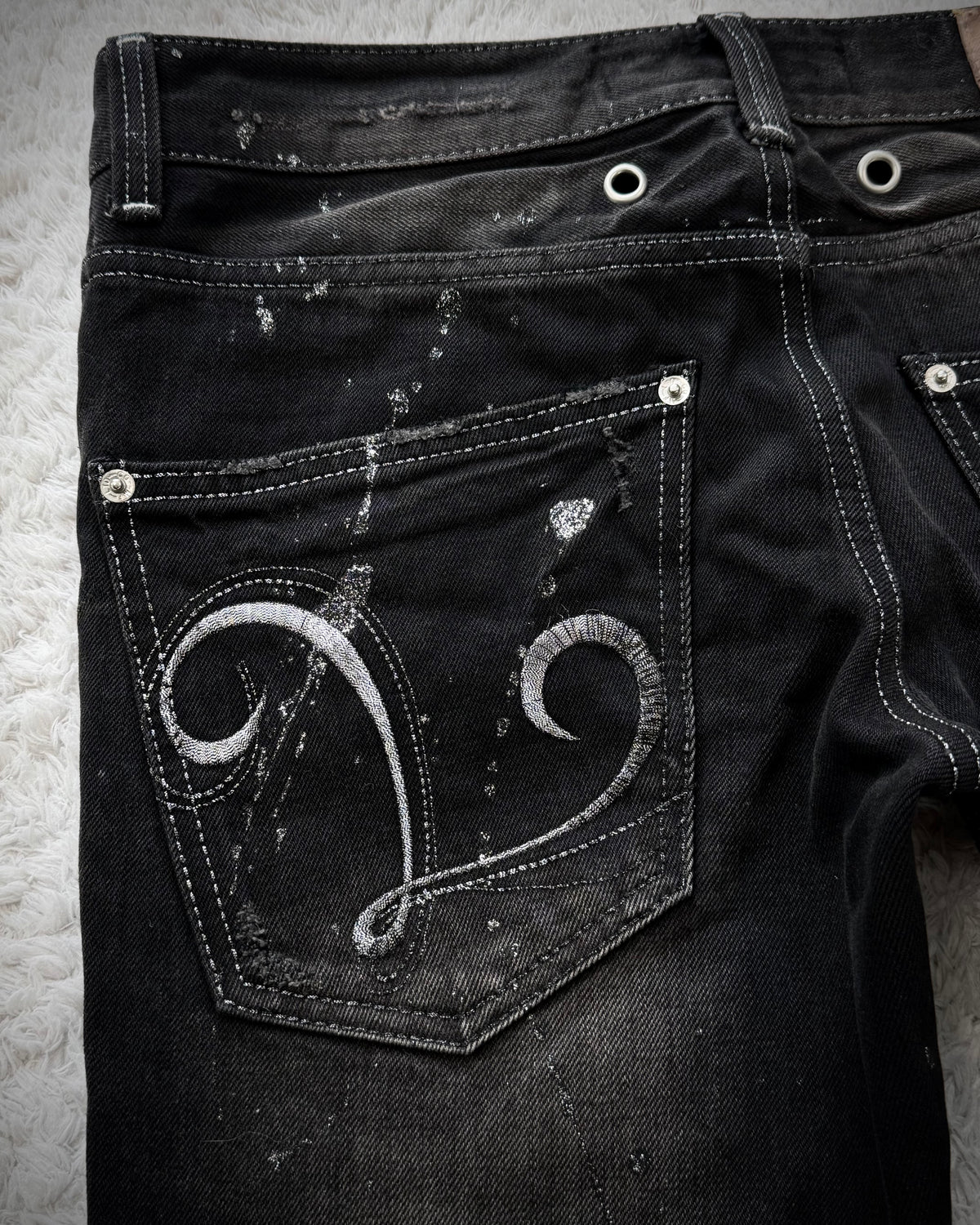 Lagust Luster Splatter Clawmarks Bootcut Jeans