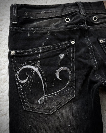 Lagust Luster Splatter Clawmarks Bootcut Jeans