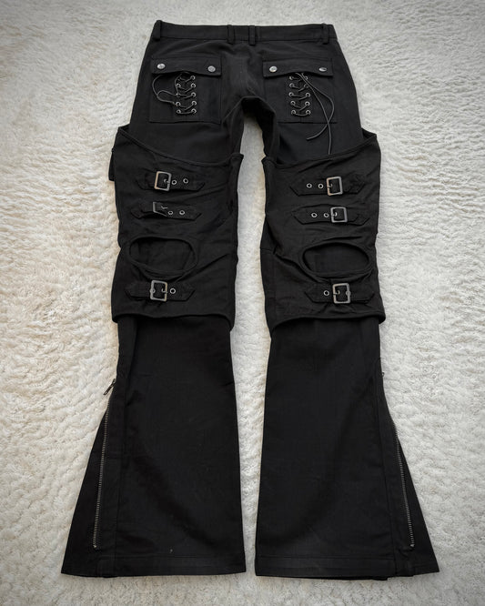 El Ropa Loco Transformable Lace Up Flared Cargo Pants