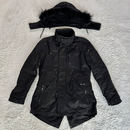Tornado Mart Waxed Raccoon Fur Parka