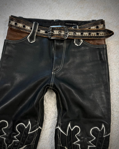 Tornado Mart Python Vintage Leather Belt