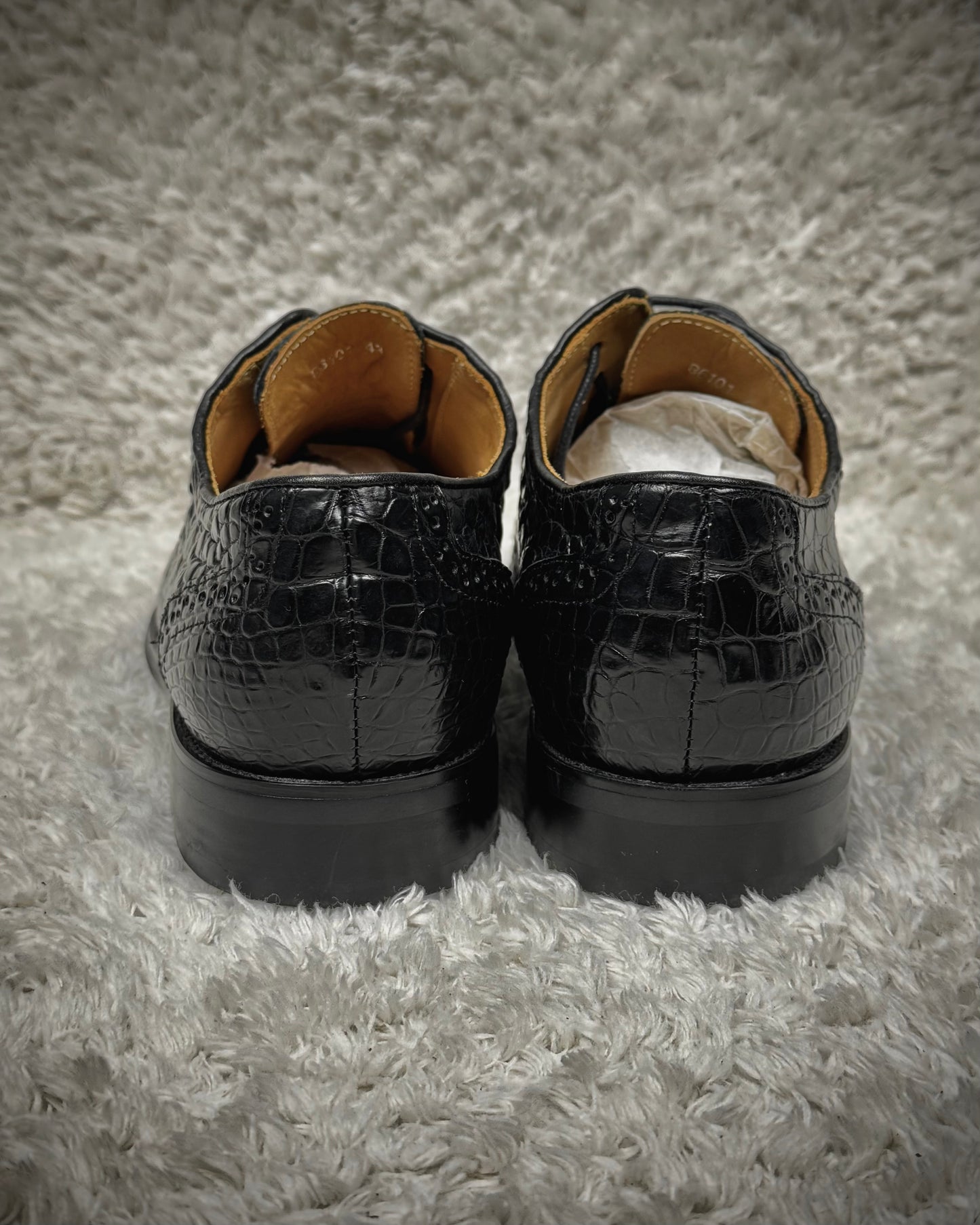 Deep Carved Crocodile Leather Boots