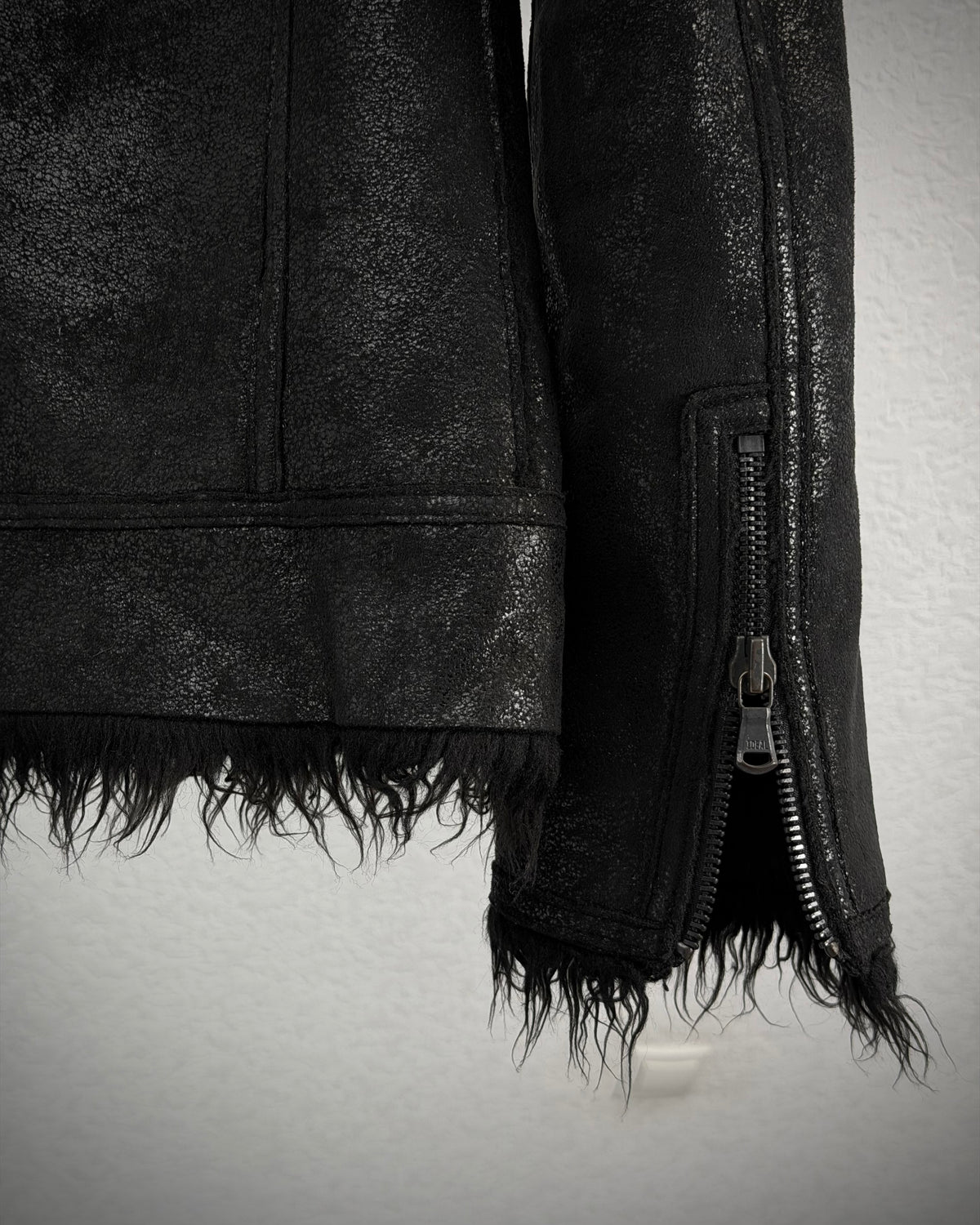 Custom Culture Luster Textured Full Fur Jacket