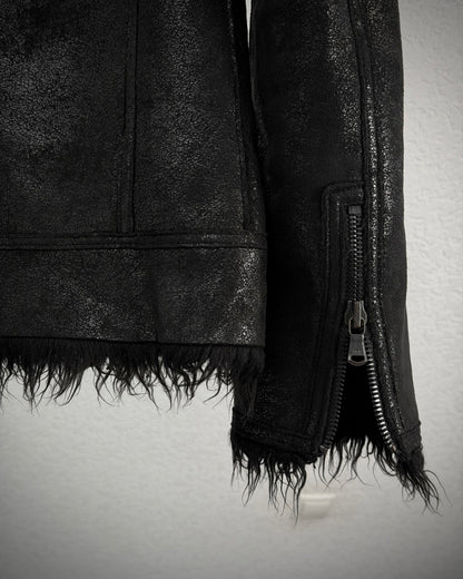 Custom Culture Luster Textured Full Fur Jacket