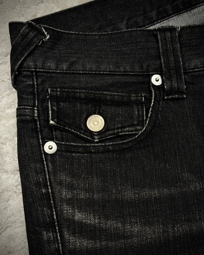 Tornado Mart Clawmarks Washed Spiral Flared Jeans